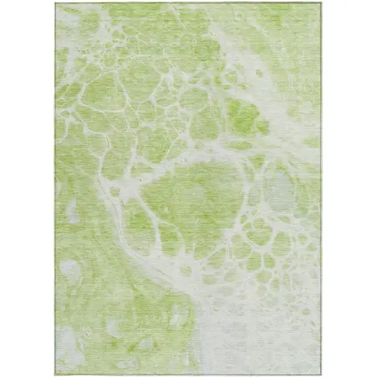 Artichoke Green And Ivory Nautical Washable Indoor Outdoor Area Rug Photo 6