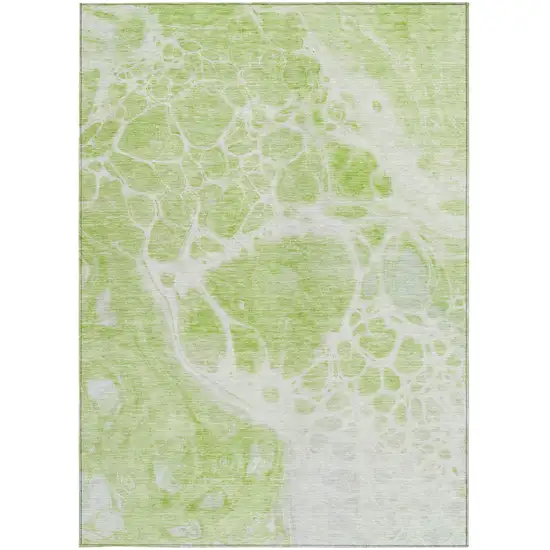 Artichoke Green And Ivory Nautical Washable Indoor Outdoor Area Rug Photo 7
