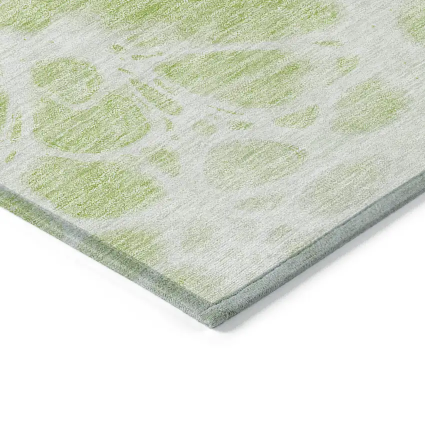 Artichoke Green And Ivory Nautical Washable Indoor Outdoor Area Rug Photo 5