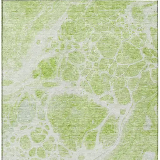 Artichoke Green And Ivory Nautical Washable Indoor Outdoor Area Rug Photo 6