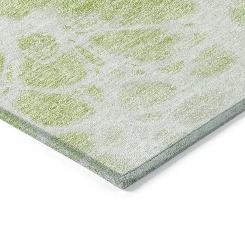 Artichoke Green And Ivory Nautical Washable Indoor Outdoor Area Rug Photo 5