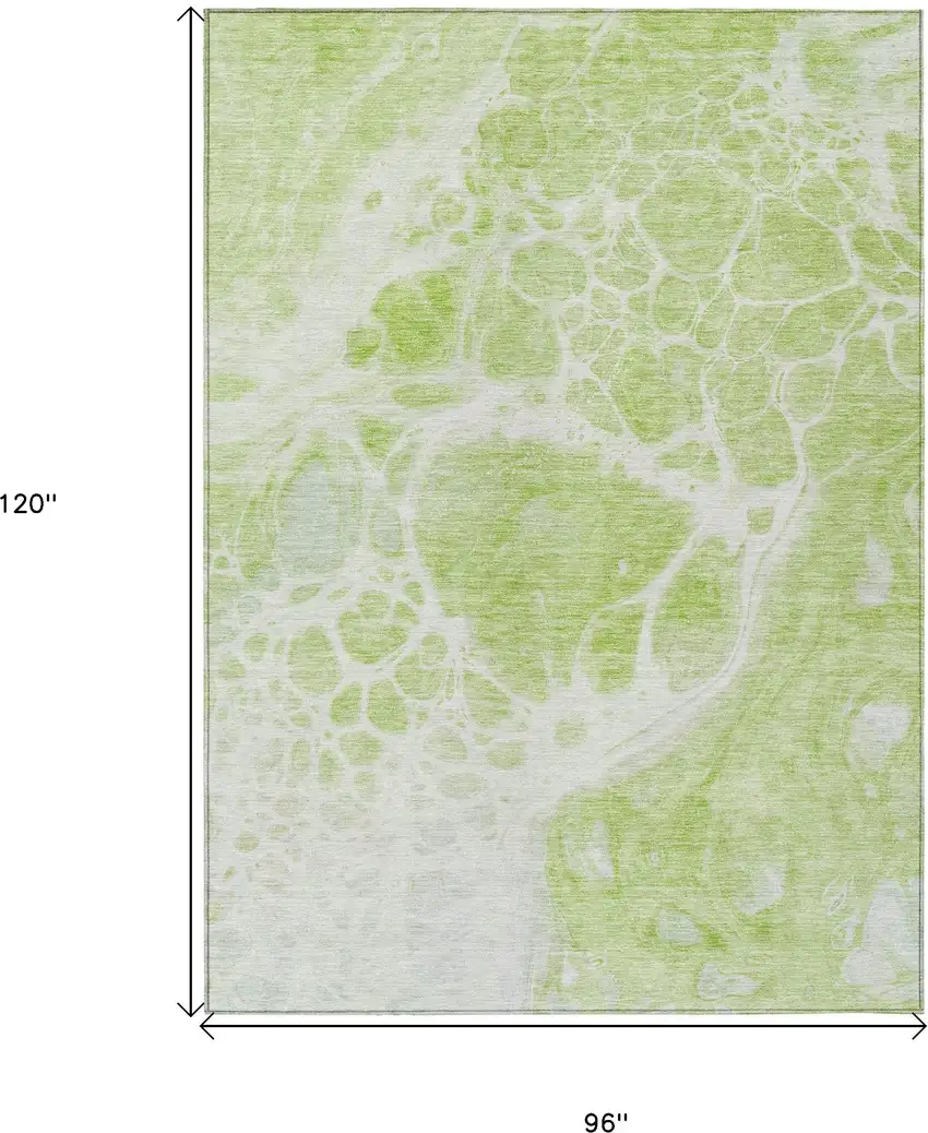 Artichoke Green And Ivory Nautical Washable Indoor Outdoor Area Rug Photo 3