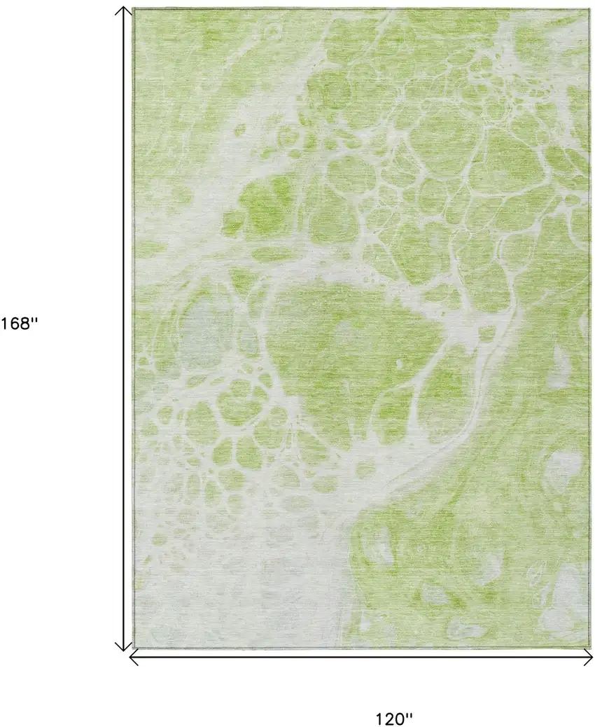 Artichoke Green And Ivory Nautical Washable Indoor Outdoor Area Rug Photo 3