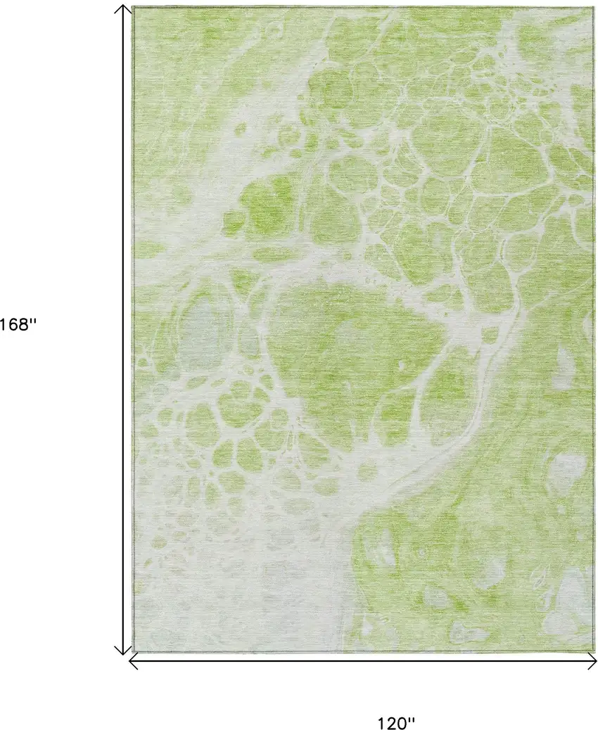 Artichoke Green And Ivory Nautical Washable Indoor Outdoor Area Rug Photo 3