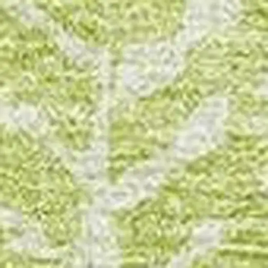 Artichoke Green And Ivory Striped Washable Area Rug With UV Protection Photo 4