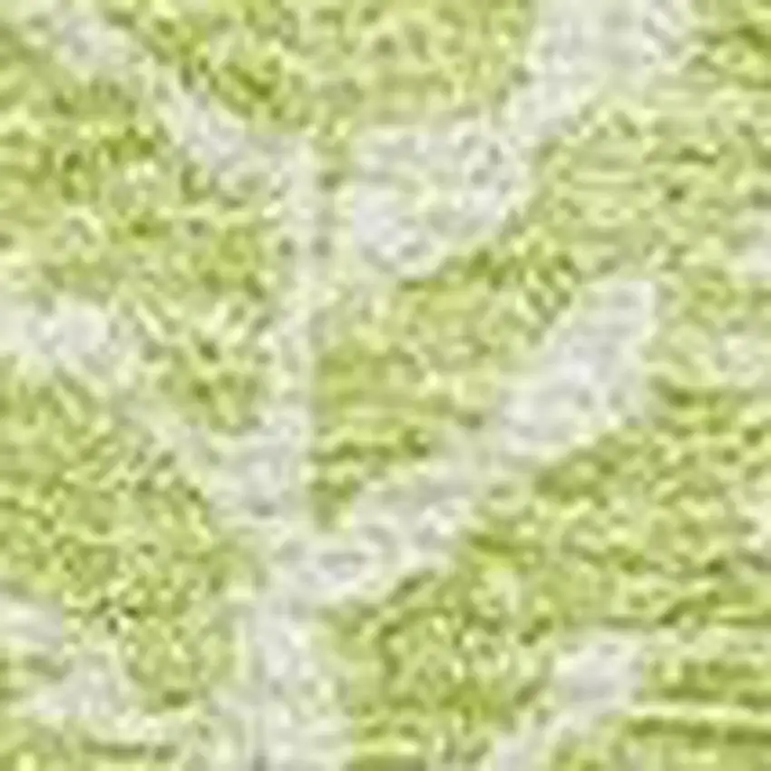 Artichoke Green And Ivory Striped Washable Area Rug With UV Protection Photo 4