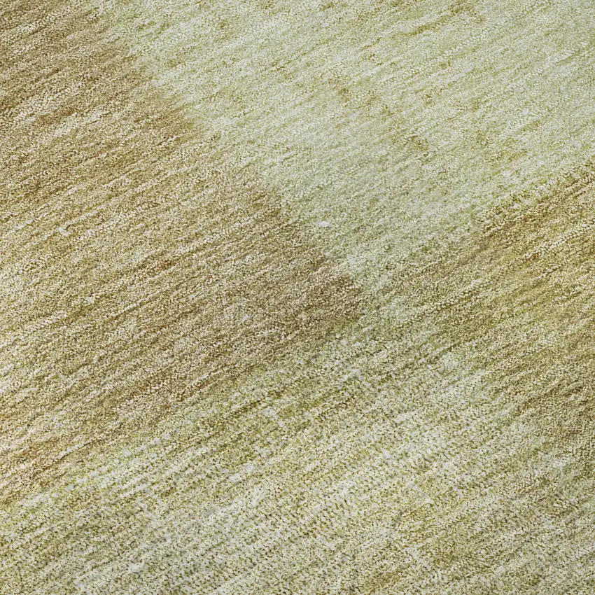 Artichoke Green And Khaki Patchwork Washable Area Rug With UV Protection Photo 1