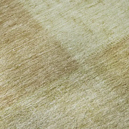 Artichoke Green And Khaki Patchwork Washable Area Rug With UV Protection Photo 1