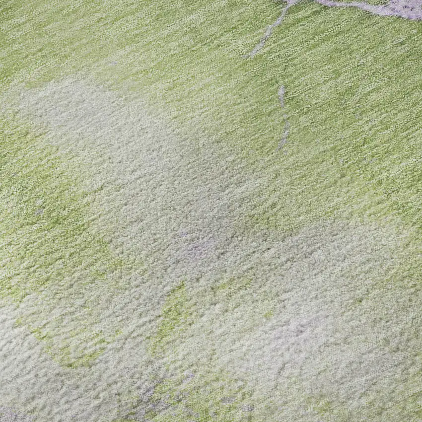 Artichoke Green And Lavender Abstract Washable Area Rug With UV Protection Photo 9