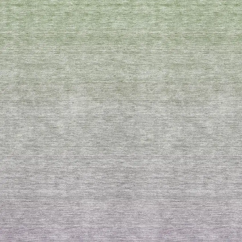 Artichoke Green And Lavender Ombre Washable Area Rug With UV Protection Photo 3