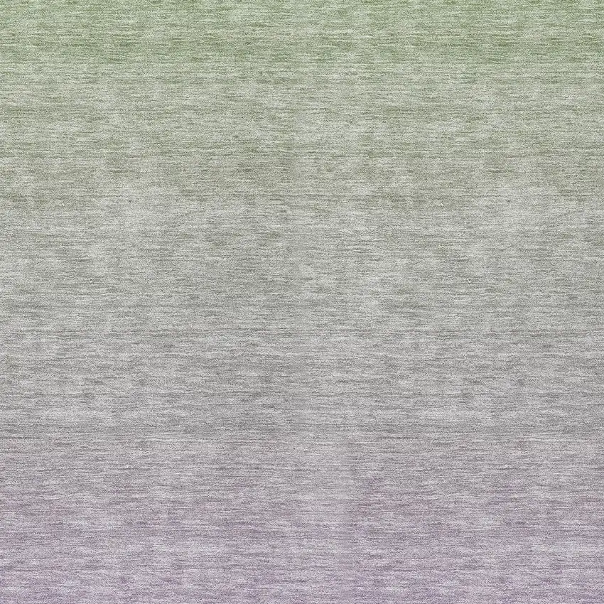 Artichoke Green And Lavender Ombre Washable Indoor Outdoor Area Rug Photo 6