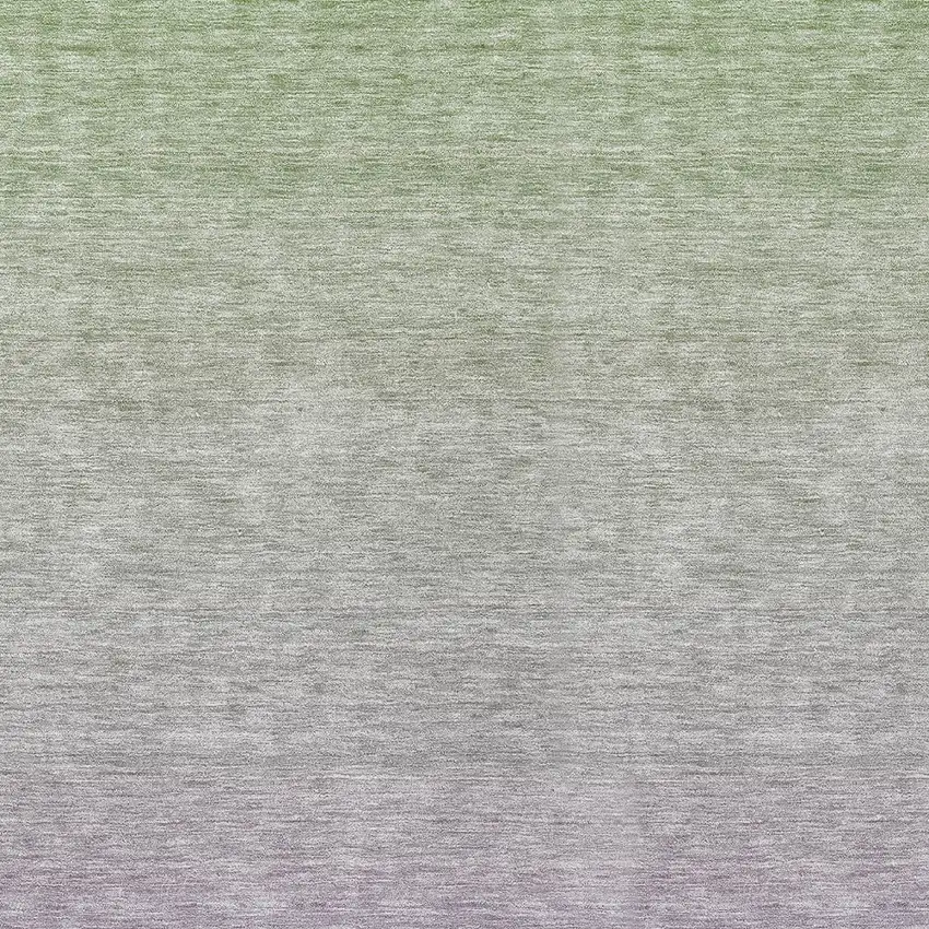 Artichoke Green And Lavender Ombre Washable Indoor Outdoor Area Rug Photo 6