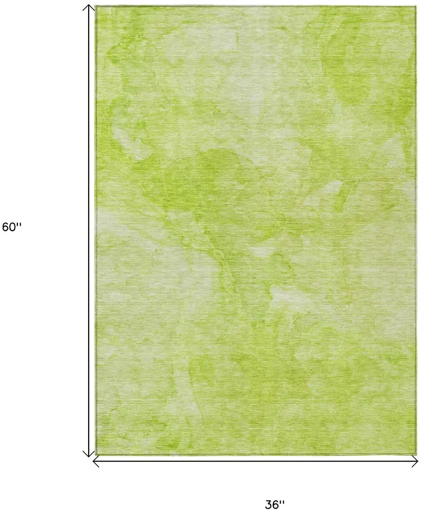 Artichoke Green And Lime Green Nautical Washable Indoor Outdoor Area Rug Photo 3