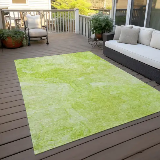 Artichoke Green And Lime Green Nautical Washable Indoor Outdoor Area Rug Photo 7