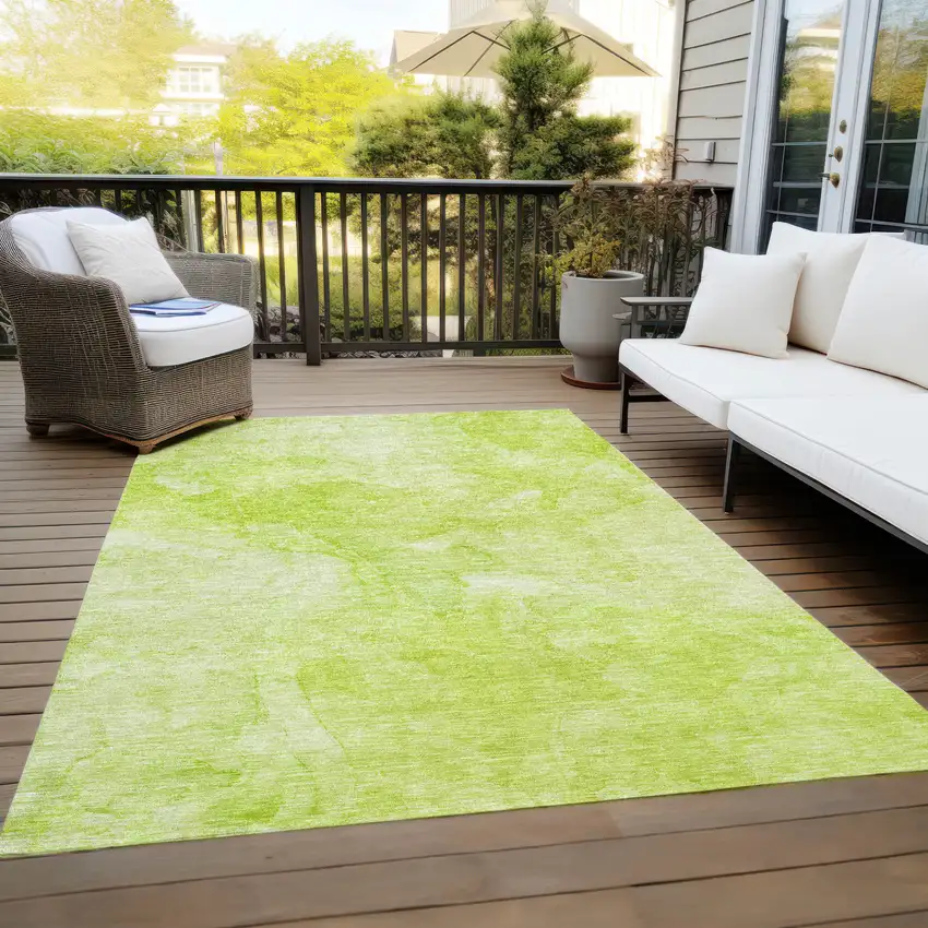 Artichoke Green And Lime Green Nautical Washable Indoor Outdoor Area Rug Photo 9