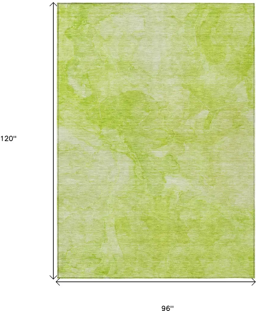 Artichoke Green And Lime Green Nautical Washable Indoor Outdoor Area Rug Photo 3