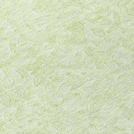 Artichoke Green And Mint Green Floral Washable Indoor Outdoor Area Rug Photo 8