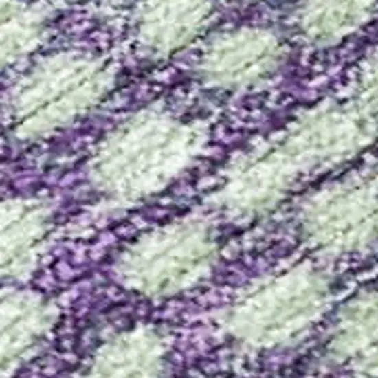 Artichoke Green And Purple Geometric Washable Indoor Outdoor Area Rug Photo 3