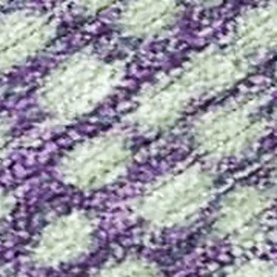 Artichoke Green And Purple Geometric Washable Indoor Outdoor Area Rug Photo 3