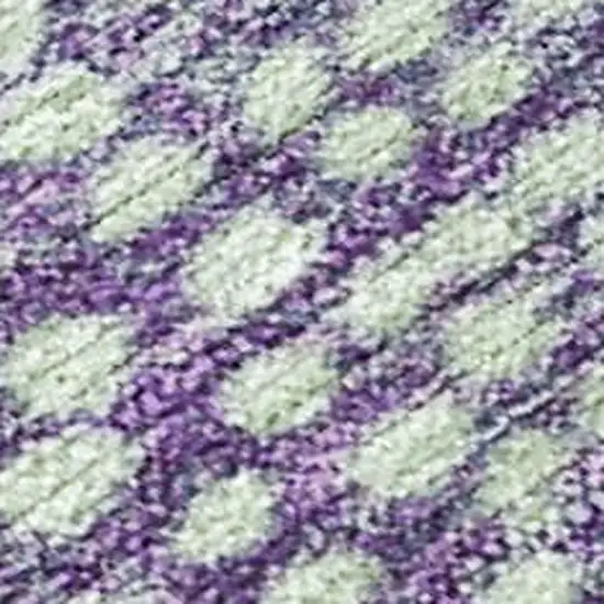 Artichoke Green And Purple Geometric Washable Indoor Outdoor Area Rug Photo 4