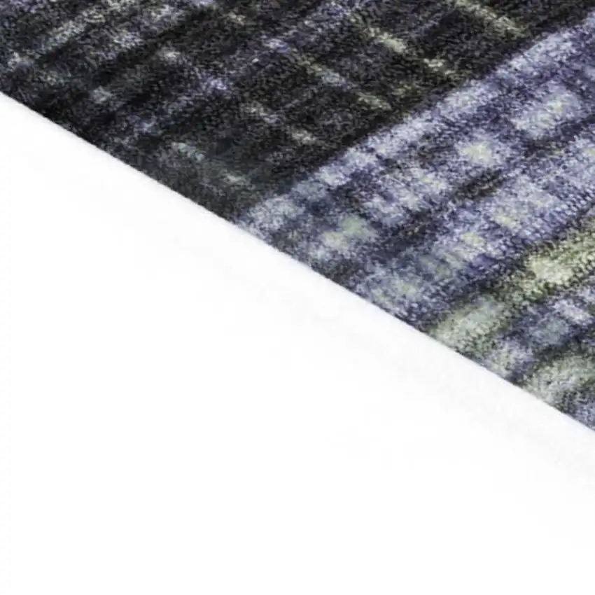 Artichoke Green And Purple Striped Washable Indoor Outdoor Area Rug Photo 3