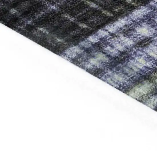 Artichoke Green And Purple Striped Washable Indoor Outdoor Area Rug Photo 3