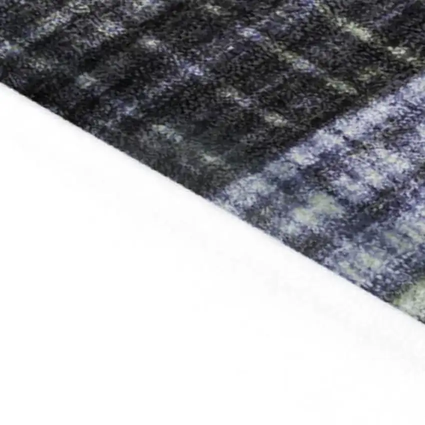 Artichoke Green And Purple Striped Washable Indoor Outdoor Area Rug Photo 3