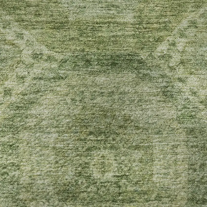 Artichoke Green And Sage Abstract Geometric Washable Area Rug With UV Protection Photo 8