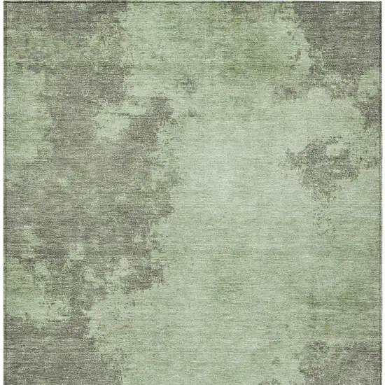 Artichoke Green And Sage Abstract Washable Indoor Outdoor Area Rug Photo 4