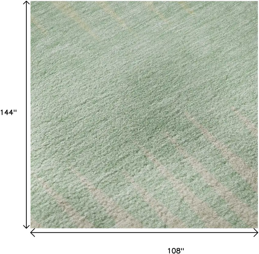 Artichoke Green Beige And Brown Striped Washable Area Rug With UV Protection Photo 9