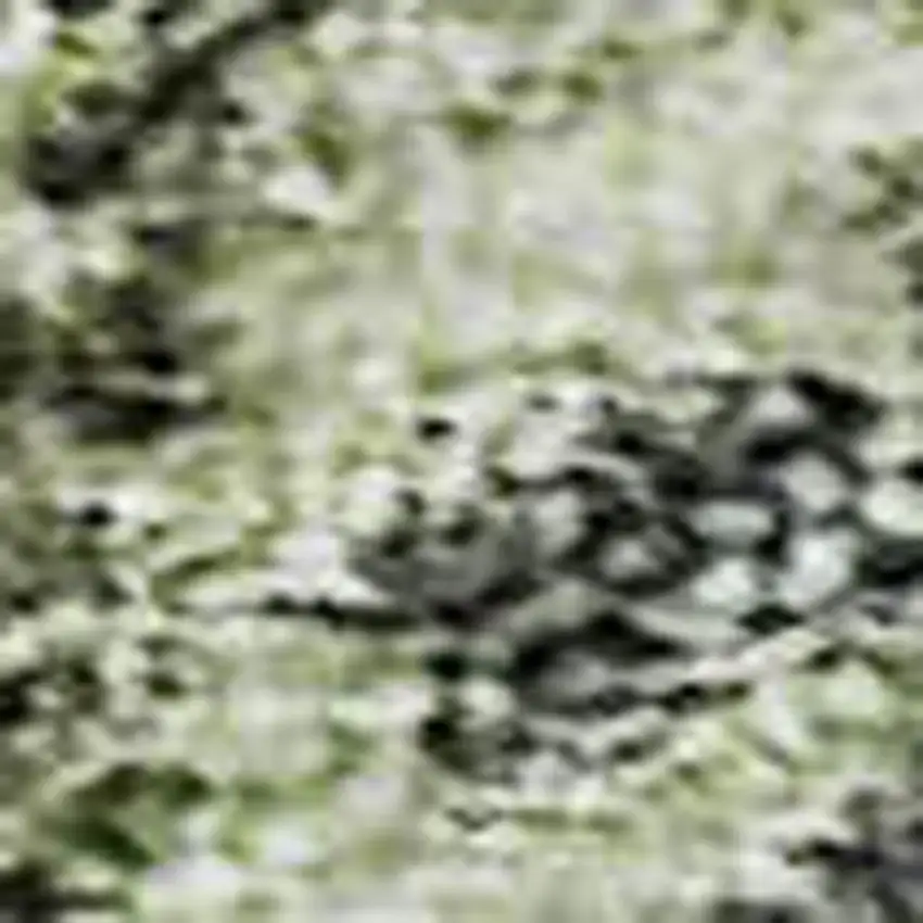 Artichoke Green Blue And Beige Abstract Geometric Washable Area Rug With UV Protection Photo 2