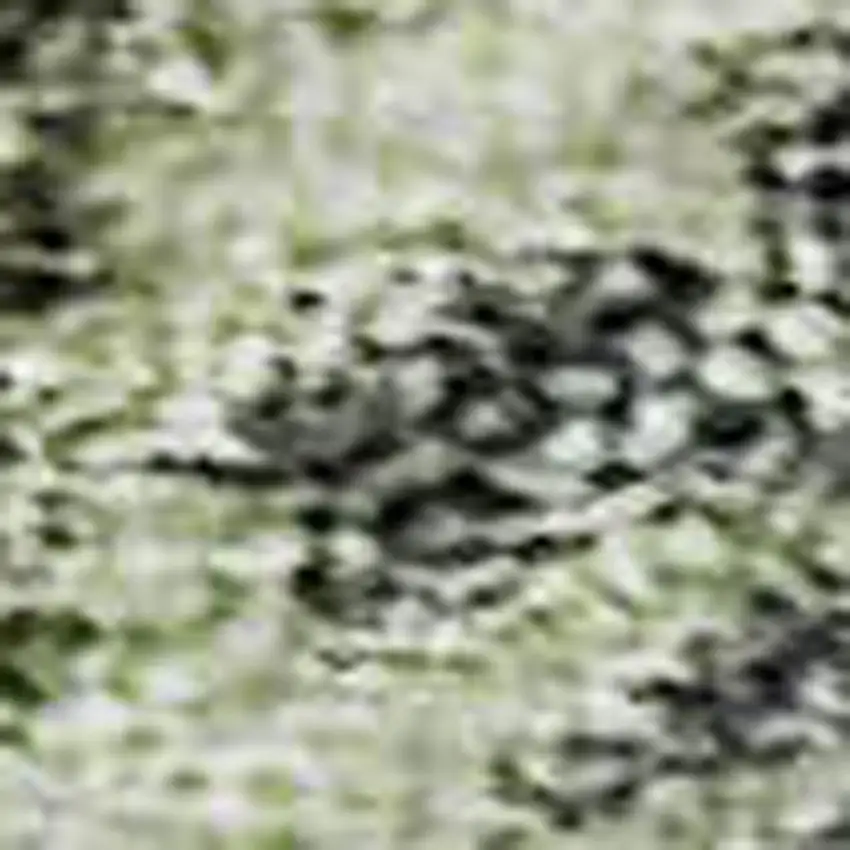 Artichoke Green Blue And Beige Abstract Geometric Washable Area Rug With UV Protection Photo 2