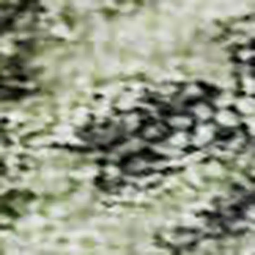 Artichoke Green Blue And Beige Abstract Geometric Washable Area Rug With UV Protection Photo 2