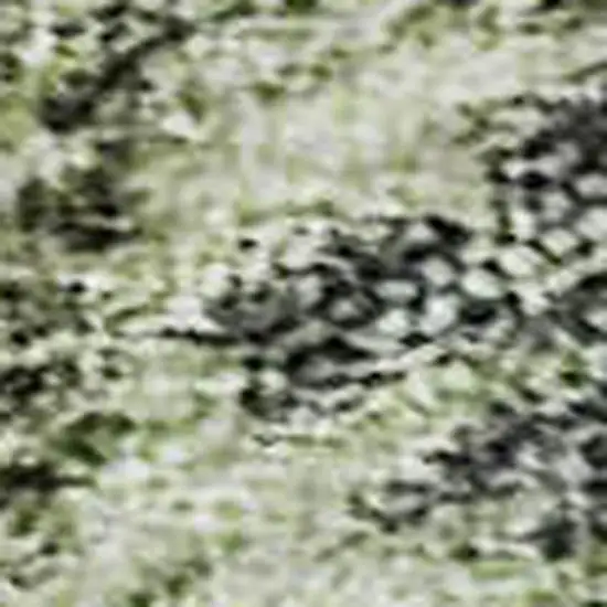 Artichoke Green Blue And Beige Abstract Geometric Washable Area Rug With UV Protection Photo 3