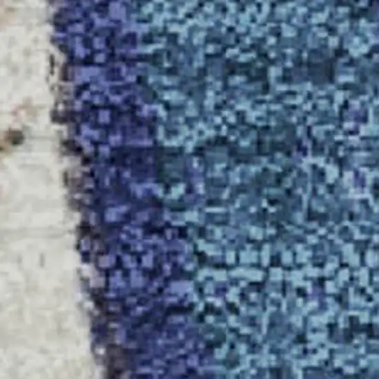 Artichoke Green Blue And Ivory Abstract Washable Area Rug With UV Protection Photo 1