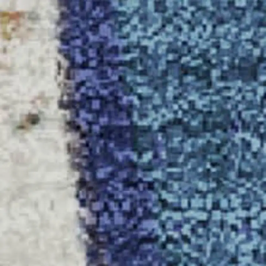 Artichoke Green Blue And Ivory Abstract Washable Area Rug With UV Protection Photo 1