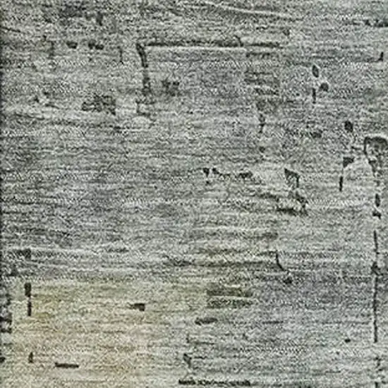 Artichoke Green Charcoal And Silver Abstract Washable Area Rug With UV Protection Photo 2
