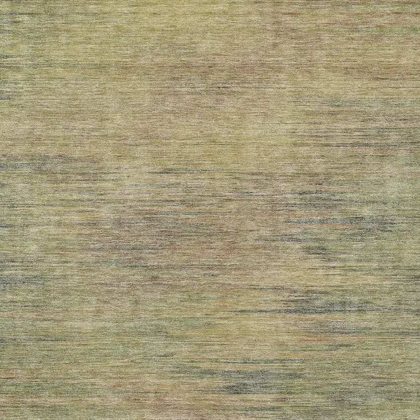 Artichoke Green Fern Green And Gold Abstract Washable Indoor Outdoor Area Rug Photo 6
