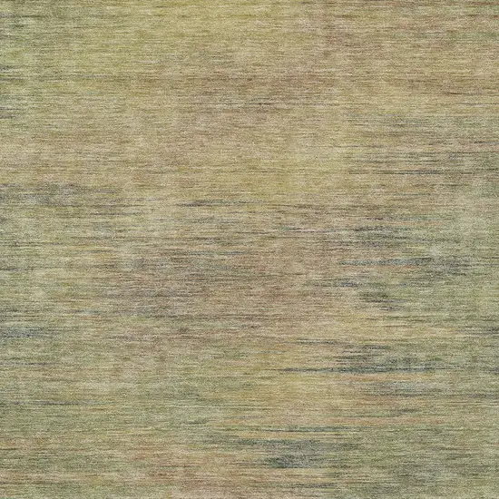 Artichoke Green Fern Green And Gold Abstract Washable Indoor Outdoor Area Rug Photo 6