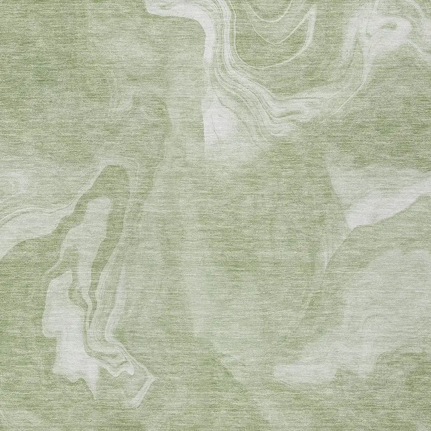 Artichoke Green Fern Green And Ivory Abstract Washable Indoor Outdoor Area Rug Photo 6