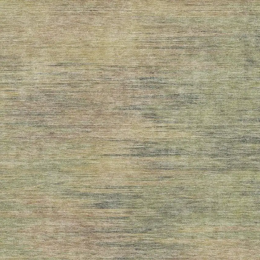 Artichoke Green Gold And Copper Abstract Washable Area Rug With UV Protection Photo 8