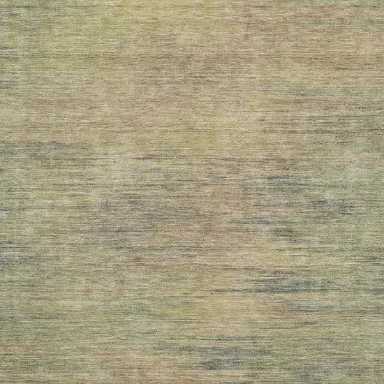 Artichoke Green Gold And Copper Abstract Washable Area Rug With UV Protection Photo 4