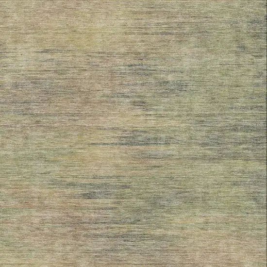 Artichoke Green Gold And Copper Abstract Washable Area Rug With UV Protection Photo 4