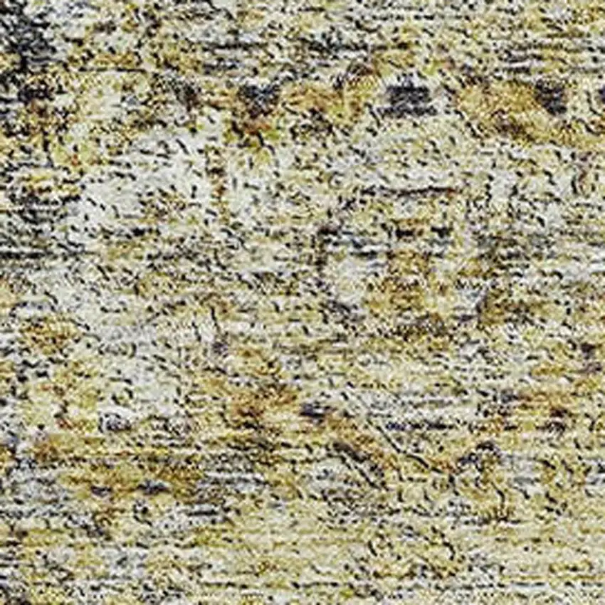 Artichoke Green Gold And Gray Floral Medallion Washable Area Rug With UV Protection Photo 2