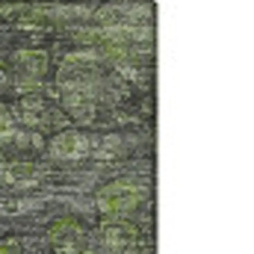 Artichoke Green Gray And Ivory Abstract Washable Area Rug With UV Protection Photo 5