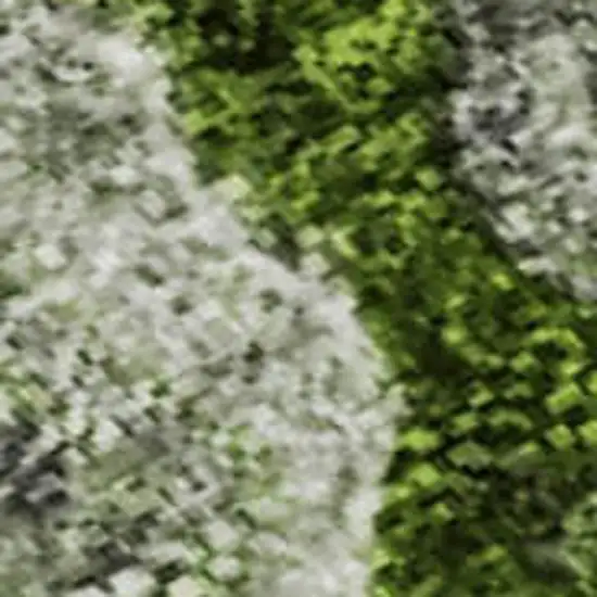 Artichoke Green Gray And Ivory Abstract Washable Area Rug With UV Protection Photo 3