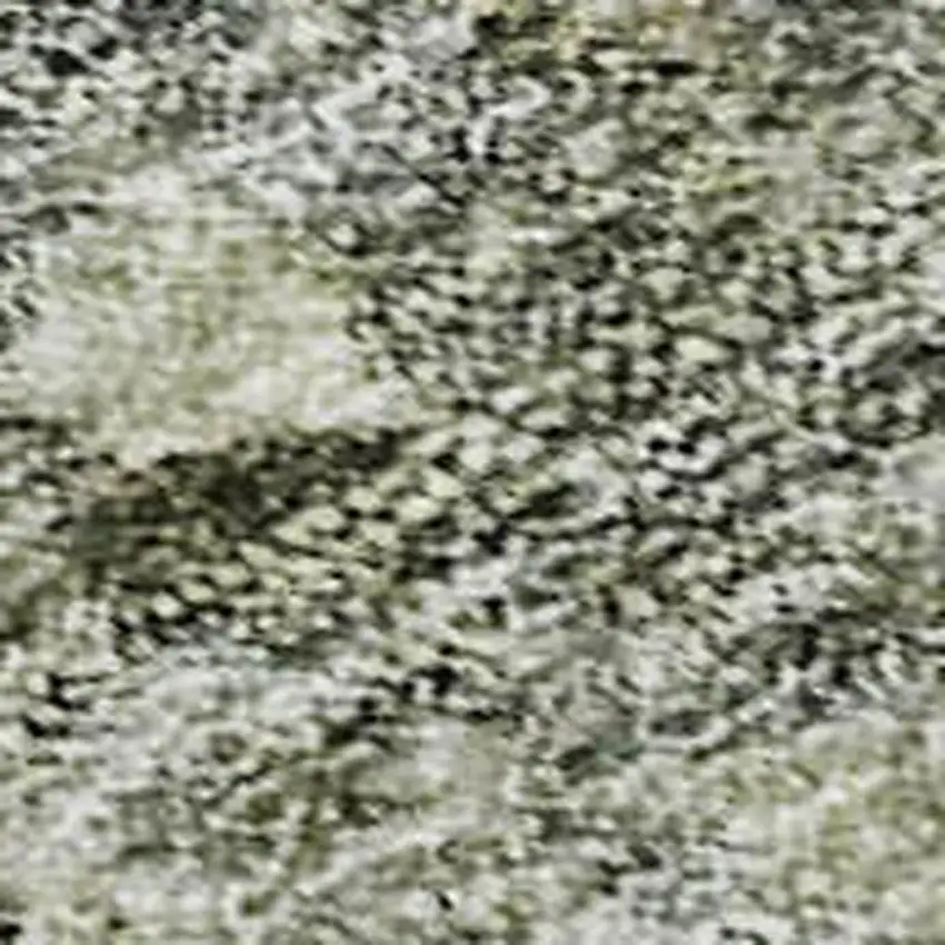 Artichoke Green Gray And Silver Abstract Washable Area Rug With UV Protection Photo 2