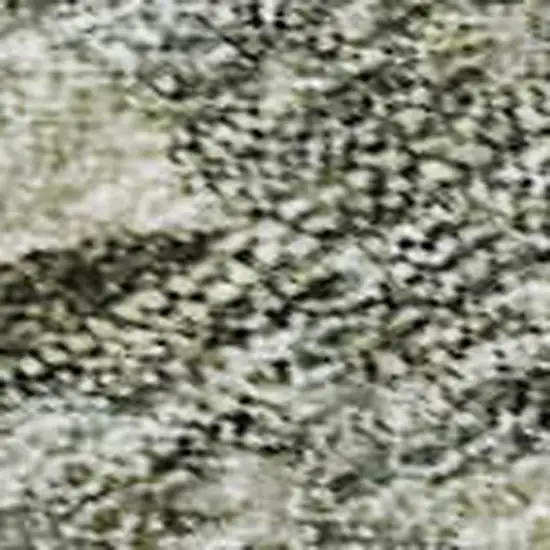 Artichoke Green Gray And Silver Abstract Washable Area Rug With UV Protection Photo 2