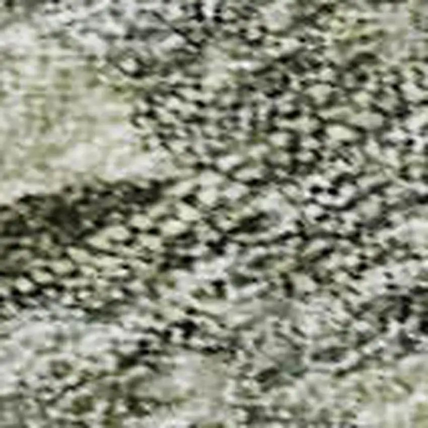 Artichoke Green Gray And Silver Abstract Washable Area Rug With UV Protection Photo 2