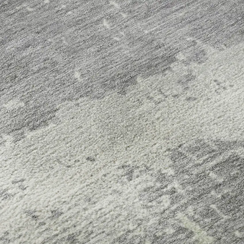 Artichoke Green Gray And Silver Abstract Washable Area Rug With UV Protection Photo 8